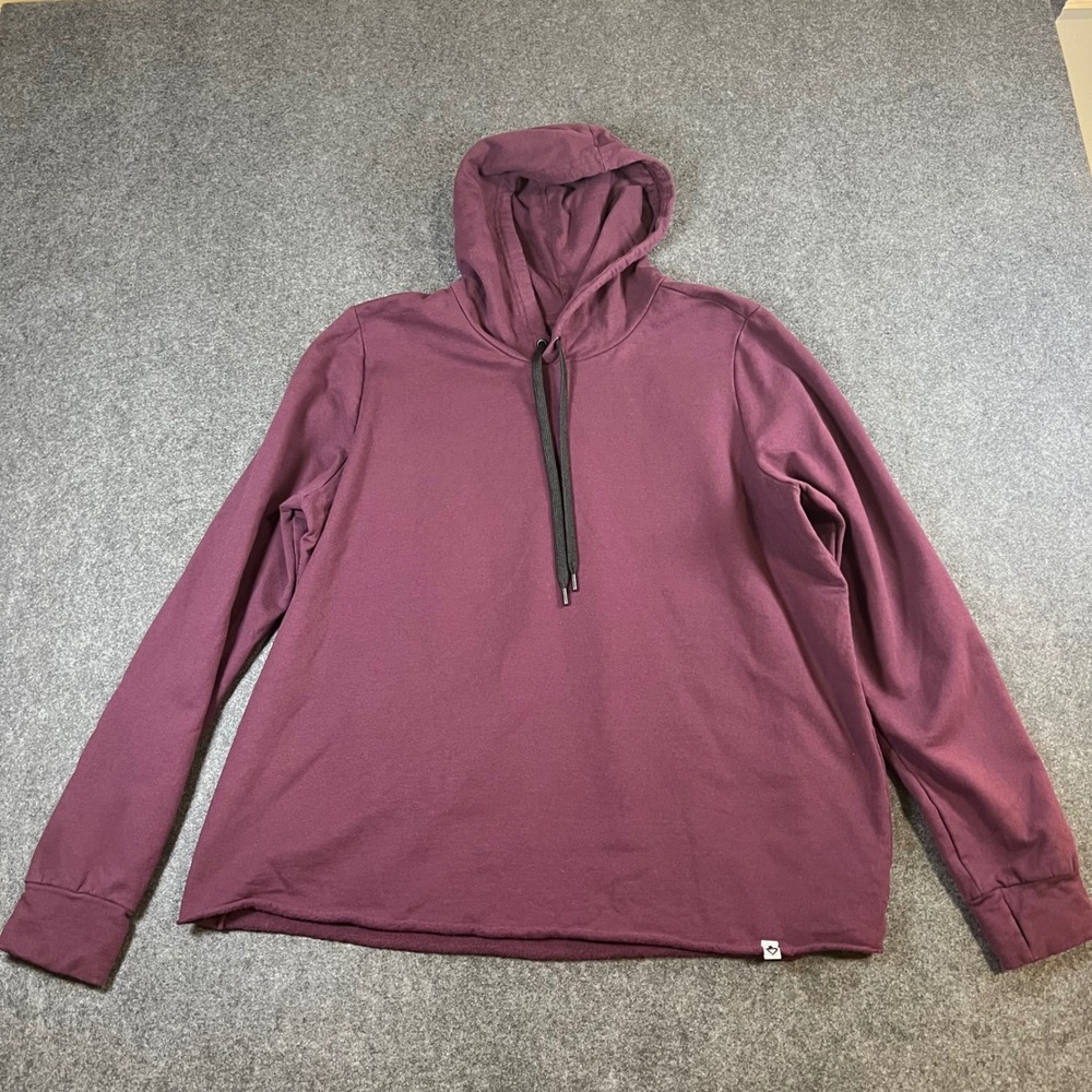 Torrid Active Womens Plum Purple Raw Hem Pullover Hoodie Sweatshirt Size 1 1X‎